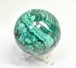 2.79" POLISHED MALACHITE SPHERE With Stand Congo - E249