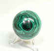 1.85" POLISHED MALACHITE SPHERE With Stand Congo - E699