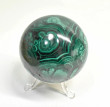 2.67" POLISHED MALACHITE SPHERE With Stand Congo - E709