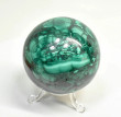 2.67" POLISHED MALACHITE SPHERE With Stand Congo - E709