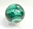 2.51" POLISHED MALACHITE SPHERE With Stand Congo - E711