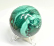 2.51" POLISHED MALACHITE SPHERE With Stand Congo - E711