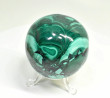 2.51" POLISHED MALACHITE SPHERE With Stand Congo - E711