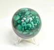 2.48" POLISHED MALACHITE SPHERE With Stand Congo - E708