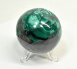 2.48" POLISHED MALACHITE SPHERE With Stand Congo - E708