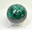 2.48" POLISHED MALACHITE SPHERE With Stand Congo - E708