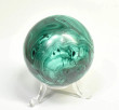 2.32" POLISHED MALACHITE SPHERE With Stand Congo - E707