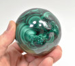 2.67" POLISHED Chatoyant MALACHITE SPHERE With Stand Congo - E710
