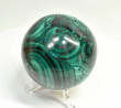 2.67" POLISHED Chatoyant MALACHITE SPHERE With Stand Congo - E710
