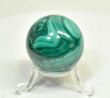 1.57" POLISHED MALACHITE SPHERE With Stand Congo - E698