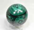 3.22" POLISHED MALACHITE SPHERE With Stand Congo - E713