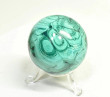 2.04" POLISHED MALACHITE SPHERE With Stand Congo - E703