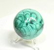 2.04" POLISHED MALACHITE SPHERE With Stand Congo - E703
