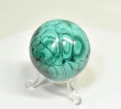 2.04" POLISHED MALACHITE SPHERE With Stand Congo - E703