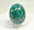 2.75" POLISHED MALACHITE EGG With Stand Congo - E694