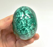 2.75" POLISHED MALACHITE EGG With Stand Congo - E694