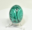 2" POLISHED MALACHITE EGG With Stand Congo - E683