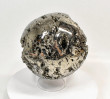 5.82" Polished PYRITE CRYSTAL SPHERE Carving With Stand Huanzala mine, Peru T683