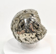 5.82" Polished PYRITE CRYSTAL SPHERE Carving With Stand Huanzala mine, Peru T683