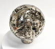 4.88" Polished PYRITE CRYSTAL SPHERE Carving With Base Huanzala mine, Peru T687