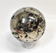 3.93" Polished PYRITE CRYSTAL SPHERE Carving With Stand Huanzala mine, Peru T686