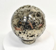 5.07" Polished PYRITE CRYSTAL SPHERE Carving Huanzala mine, Peru T682