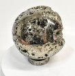 5.07" Polished PYRITE CRYSTAL SPHERE Carving Huanzala mine, Peru T682