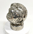 6.25" Polished PYRITE CRYSTAL SPHERE Carving Huanzala mine, Peru T681