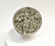 5.15" Polished PYRITE CRYSTAL SPHERE Carving With Stand Huanzala mine, Peru T684