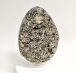 9.25" Polished PYRITE CRYSTAL EGG Carving With Stand Huanzala mine, Peru T691