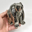 4.48" Polished PYRITE CRYSTAL BEAR Carving Huanzala mine, Peru T670