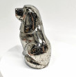 5.19" Polished PYRITE CRYSTAL DOG Carving Huanzala mine, Peru T673