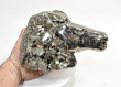 7.48" Polished PYRITE CRYSTAL HORSE Bust Carving Huanzala mine, Peru T675
