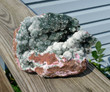 5.55" QUARTZ on MALACHITE with Cobalto Calcite Lupoto Mine Congo Q390