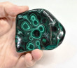 2.99" POLISHED BULLSEYE MALACHITE With Chrysocolla Freeform Congo - B370