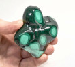 2.95" POLISHED BULLSEYE MALACHITE Freeform Congo - B353