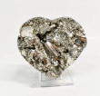 3.54" Polished PYRITE CRYSTAL HEART Carving Huanzala mine, Peru T693