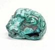 3.58" Polished CHRYSOCOLLA and MALACHITE SKULL Carving Congo - cm216