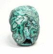 3.58" Polished CHRYSOCOLLA and MALACHITE SKULL Carving Congo - cm216