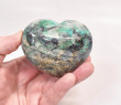 3.14" Polished QUARTZ MALACHITE CHRYSOCOLLA Heart Tentadora mine, Peru T724