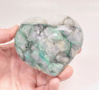 3.30" Polished QUARTZ MALACHITE CHRYSOCOLLA Heart Tentadora mine, Peru T725