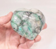 3.30" Polished QUARTZ MALACHITE CHRYSOCOLLA Heart Tentadora mine, Peru T725