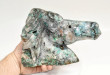 8.07" Polished QUARTZ MALACHITE CHRYSOCOLLA Horse Carving Peru T730