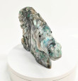 8.07" Polished QUARTZ MALACHITE CHRYSOCOLLA Horse Carving Peru T730