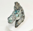 8.07" Polished QUARTZ MALACHITE CHRYSOCOLLA Horse Carving Peru T730