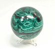 3.18" Polished MALACHITE SPHERE With Stand Congo - e714