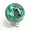 3.38" Polished MALACHITE SPHERE With Stand Congo - e715