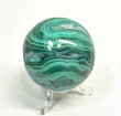 2.48" Polished MALACHITE CHRYSOCOLLA SPHERE With Stand Congo - e716