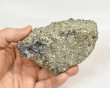 4.05" OCTOHEDRAL PYRITE With GALENA Crystal Cluster Huanzala mine, Peru T738