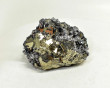 3.03" Octohedral PYRITE GALENA QUARTZ Crystal Cluster Huanzala mine, Peru T739